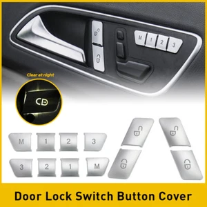 Interruptor de desbloqueo de cerradura de puerta cubierta de botón de asiento para juego de pegatinas Mercedes-Benz W204 CLA - Imagen 1 de 12
