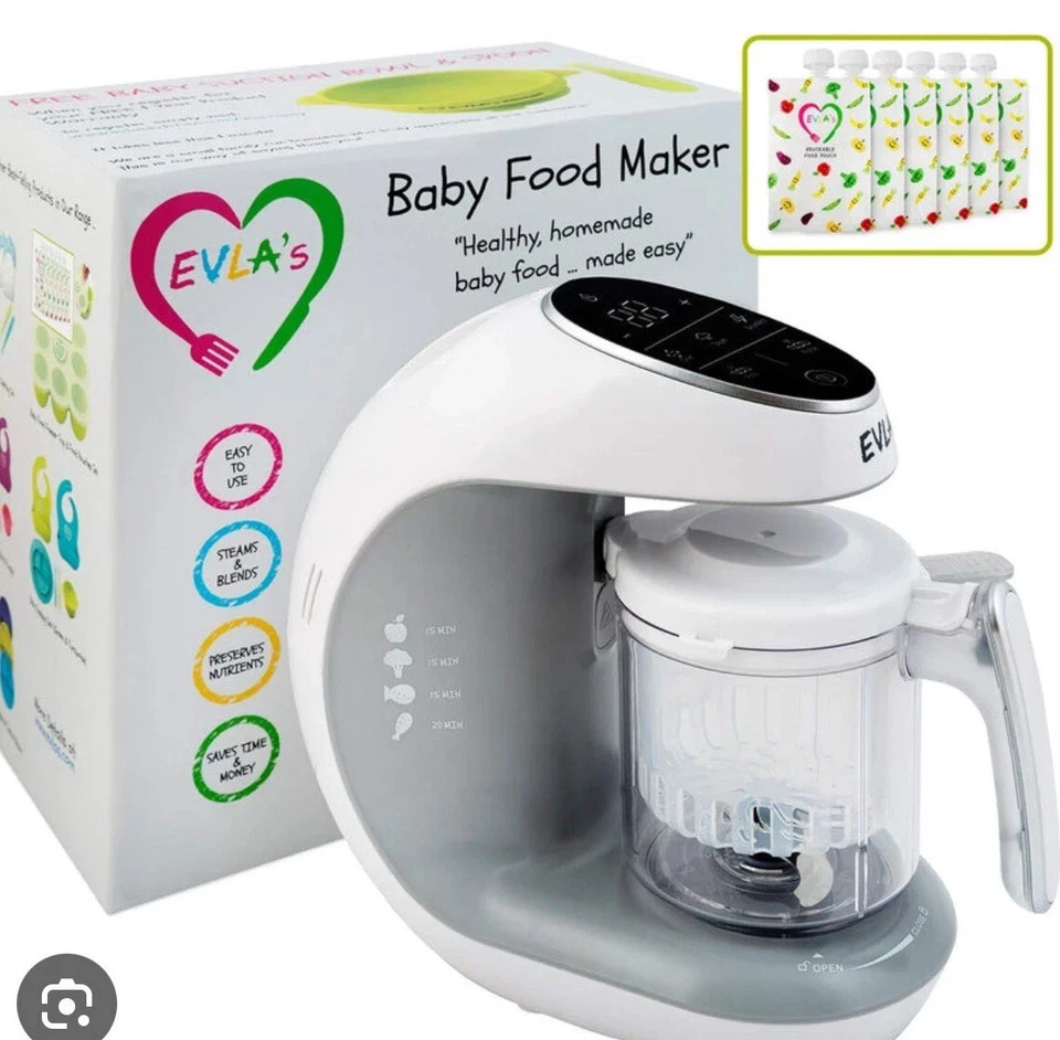 NutriChef Pkbfb18 Electric Baby Food Maker | Processor Blender Grinder Steamer