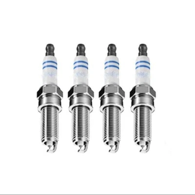 BOSCH Set of 4 Spark Plugs for Fiat Cinquecento Sporting 1.1 Oct 1994-Oct 1998 - Image 1 of 4