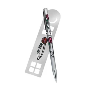 Juego de marcadores y bolígrafos Sea Gems Rennie Mackintosh rosa roja y cuadrados - Imagen 1 de 1