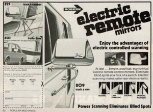 1980 Vintage Print Ad Roberk Electric Remote Mirrors 809 829 850 truck & van - Picture 1 of 2