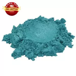 CORAL REEF BLUE TURQUOISE MICA COLORANT PIGMENT POWDER COSMETIC GRADE 2 OZ - Picture 1 of 12