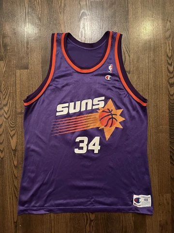 Vintage CHARLES BARKLEY #34 Phoenix Suns Champion Jersey Size 48 XL Cover
