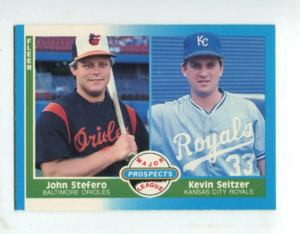 1987 Fleer #652 John Steefero / Kevin Seitzer Orioles/ Kansas City Royals Rookie - Image 1 of 1