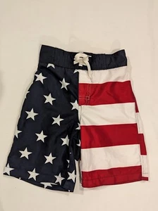 Gymboree Boys Patriotic American Flag Swim Shorts Trunks SIZE 4 - Picture 1 of 4