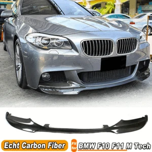 Labio de alerón de carbono labio delantero enfoque para BMW Serie 5 F10 paquete M parachoques 13-16  - Imagen 1 de 11