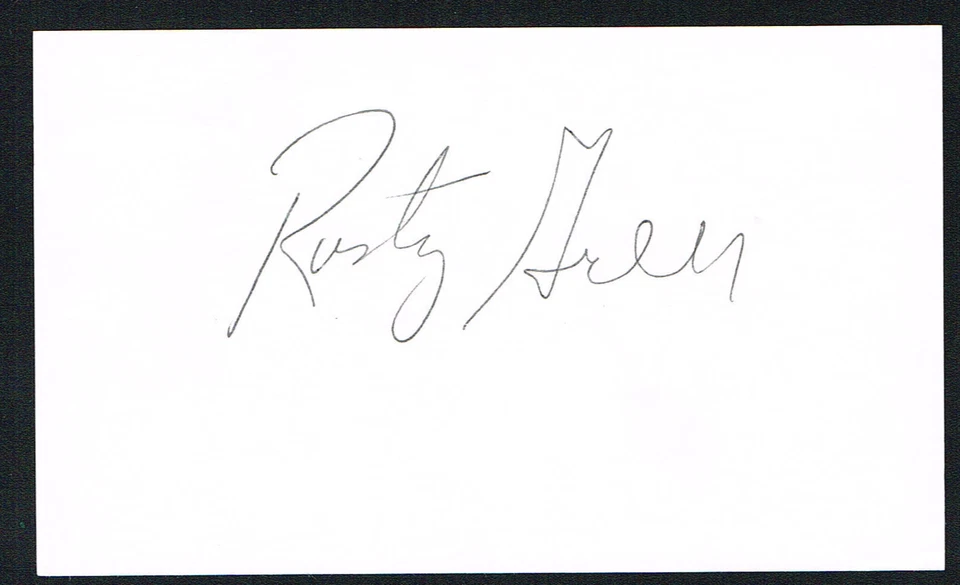 Rusty Greer signed autograph auto 3x5 index card Baseball Player H3107 - Image 1 of 1