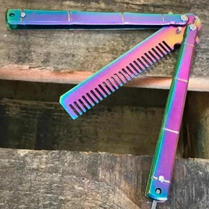 Metal comb for hair Rainbow Heavy Duty Practice stainless steel - Picture 1 of 3