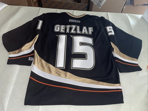 Anaheim Ducks CCM Ryan Getzlaf Jersey Adult Medium Black Clean Vintage 2007 Cup Cover