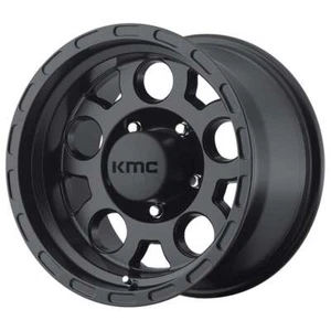 15x7" KMC Wheels KM522 Enduro Matte Black Off-Road Rims (4 pcs) - Picture 1 of 6