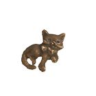 Vintage Jj Pin Brooch Gold Toned Cat With Bow 15