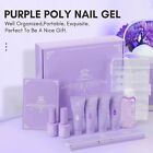 Purple Poly Nail Gel Kit Long Lasting Hard Gel for Nail Building DIY GIFT