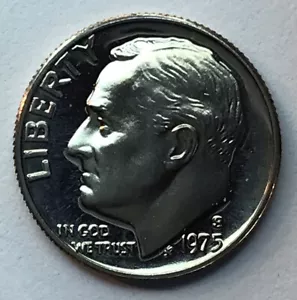 Moneda de diez centavos Roosevelt 1975-S Proof - Imagen 1 de 2