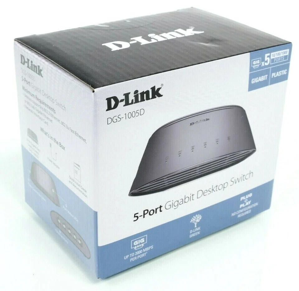 D-Link DGS-1005D Netzwerk Switch 5 Port 1 GBit/s