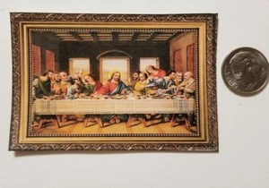 Miniature Dollhouse 1/12 1" Scale poster Pictures Wall Art Last Supper Jesus - Picture 1 of 1