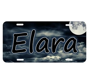 Moon Night Sky Blue Personalized Monogrammed License Plate Custom Auto Car Tag - Bild 1 von 3