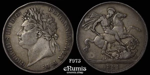 Gran Bretaña, Jorge IV, Corona 1821, Segundo, bueno en muy buen estado - Imagen 1 de 6