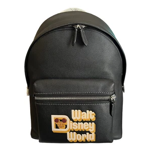 Mochila de cuero negro guijarros Disney X Coach Walt Disney World más cubierta antipolvo - Imagen 1 de 12