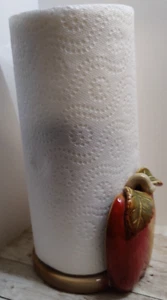 Country Farmhouse ~ Apple Paper Towel Holder ~ Functional Kitchen Decor ~Ceramic - Picture 1 of 9
