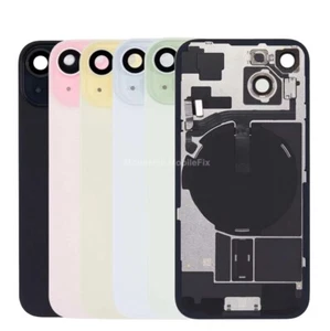 For iPhone 15 Back Glass Rear Cover Frame Housing NFC Wireless Charging Flex - Picture 1 of 6