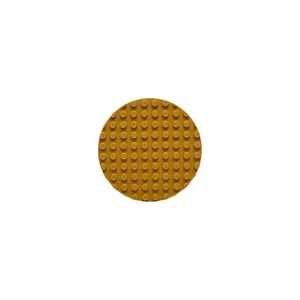 Placa base redonda con forma de círculo de ladrillo - 3 tamaños, 20 colores (dorado pequeño mostrado) - Imagen 1 de 5
