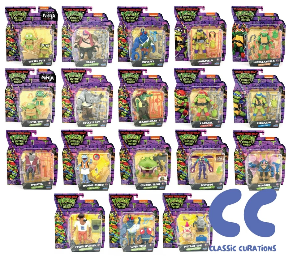 Figuras de acción de la película TMNT Playmates Mutant Mayhem Turtles Splinter - Tú eliges Foto 1 de 1