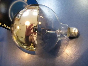 GLOBE G120 KUPPENVERSPIEGELT SILBER KOPFSPIEGEL150.60 E27 60W DIMMBAR GLÜHLAMPE - Bild 1 von 2