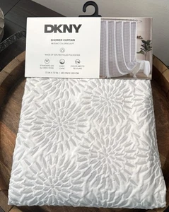 DKNY Mosaic Color Sculpt Fabric Shower Curtain 72" Cottage Boho NEW - Picture 1 of 4