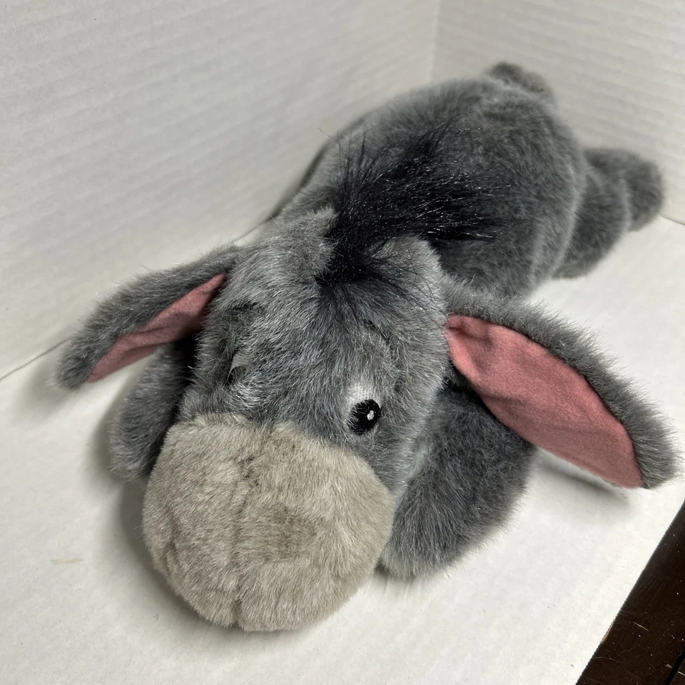 Disney Pooh Eeyore Laying Down Plush Stuffed Animal Detachable Tail 15" - Image 1 of 4