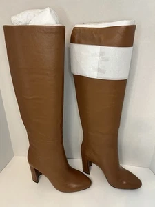 Neu AD & Daughter Emerly Overknee Teakholz Glattleder Stiefel Größe 9 - Bild 1 von 8