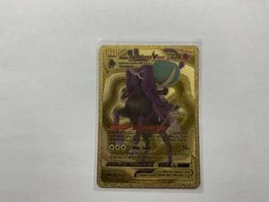 Shadow Rider Calyrex Vmax Gold Foil Fan Art Textured Collector Pokemon Karte - Bild 1 von 1
