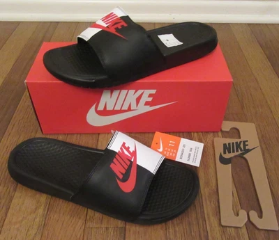 Nike Benassi JDI Slide Talla 11 Negro Juego Rojo Blanco 343880 006 Scarface Nuevo en Caja Foto 1 de 4