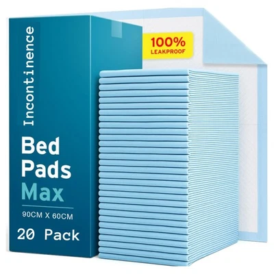 BRADFORDELECTRICAL Extra Large Incontinence Bed Pads Leak-Proof Disposable Mattress Protector 90x60