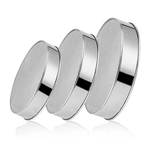 QUDUME 3 Pack Round Flour Sifter, Stainless Steel Fine Mesh Strainers Flour S... - Picture 1 of 7