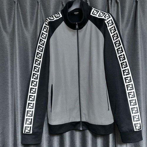 Giacca con zip a quadri Fendi