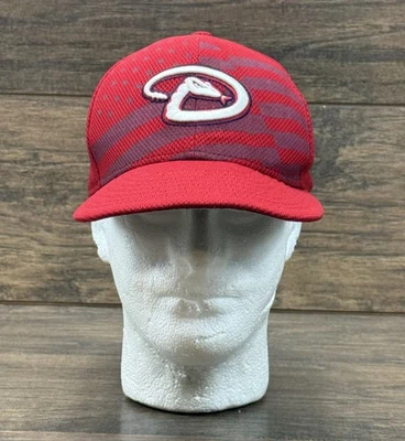 Arizona Diamondbacks Hat Mens 7-1/8 Fitted Red Flag MLB Baseball Cap 59FIFTY - Image 1 of 4