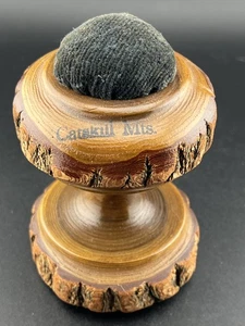 Catskill Mts. de colección Cojín de costura con borde de corteza de madera de recuerdo de Nueva York - Imagen 1 de 10