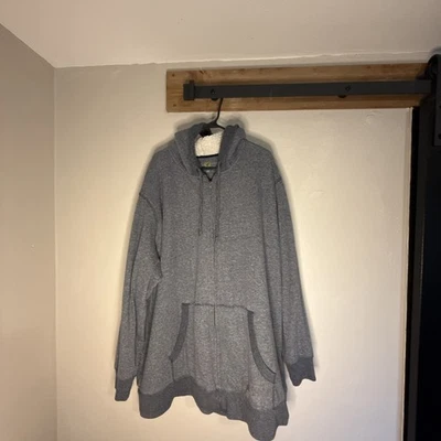 Club Room Sudadera con Capucha Para Hombres 4XLT Azul/Gris Sherpa Forrada Cremallera Completa Sudadera Chaqueta Foto 1 de 4