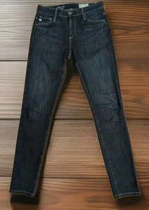 AG Adriano Goldschmied Farrah Skinny High Rise 360 Stretch Dark Blue Jeans 25 R - Picture 1 of 19