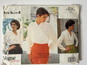 Vogue Karriere ungeschnittenes Schnittmuster 2779 drei Anne Klein II Blusen - Bild 1 von 2