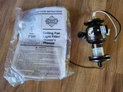 Emerson Ceiling Fan Light Fitter W/Hardware & Owner's Manual F399 - Image 1 of 4