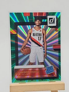 2022-23 Donruss #207 Shaedon Sharpe Holo Laser Green Rated Rookie RC - Picture 1 of 2