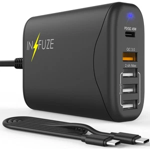 5-Port Universel de Recharge Station 75W Rapide 3.0 USB Type C pour Portable - Photo 1 sur 7