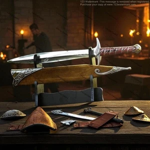Frodo Sting Espada Corta Hobbit Bilbo Señor de los Anillos con Vaina y Soporte Regalo - Imagen 1 de 3
