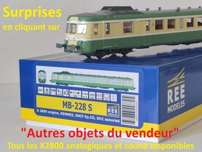 PROMO REE MODELES MB-228S DCC Sound X2899 Autorail X2800 RENNES SNCF HO #70exs - Photo 1/4