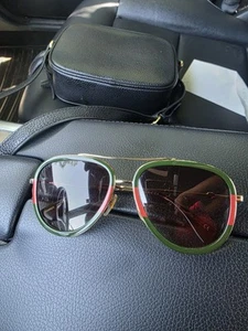 Gucci Aviator Sunglasses GG0062S-001 Unisex with Mirrored Gold Lenses - Picture 1 of 1