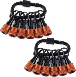 Bit Holder Key Chain 12 Pcs Set, 1/4 Inch Socket Hex Shank Bit Holders Keychain - Picture 1 of 12
