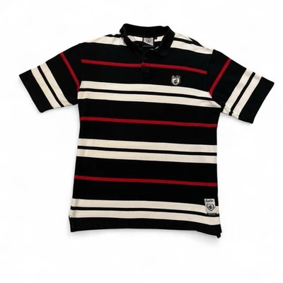 Rocawear Y2K Vintage Striped Collared Polo Shirt Hip Hop Streetwear Skater Sz XL - Image 1 of 4
