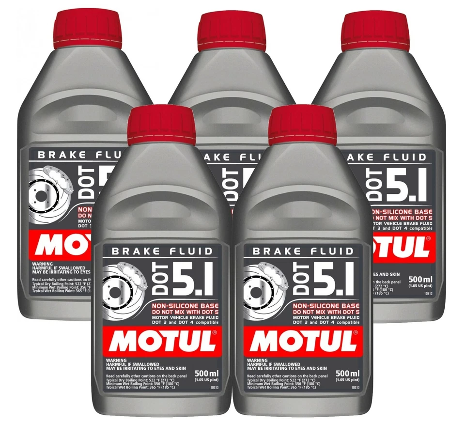 Motul DOT 5.1 - 2.5 litros AM - Líquido de frenos totalmente sintético de larga duración (5 x 0.5L) Foto 1 de 1