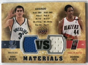 2009-10 UPPER DECK VS MATERIALS CHANNING FRYE DARKO MILICIC GAME USED 446/600 - Picture 1 of 2